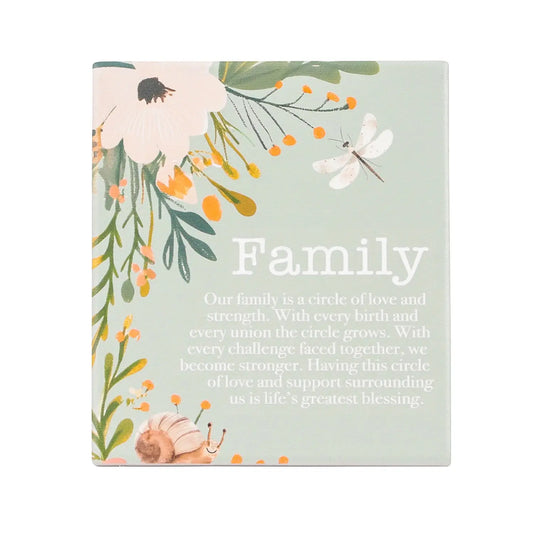 Ceramic Verse Plaque Cottage Grove Family