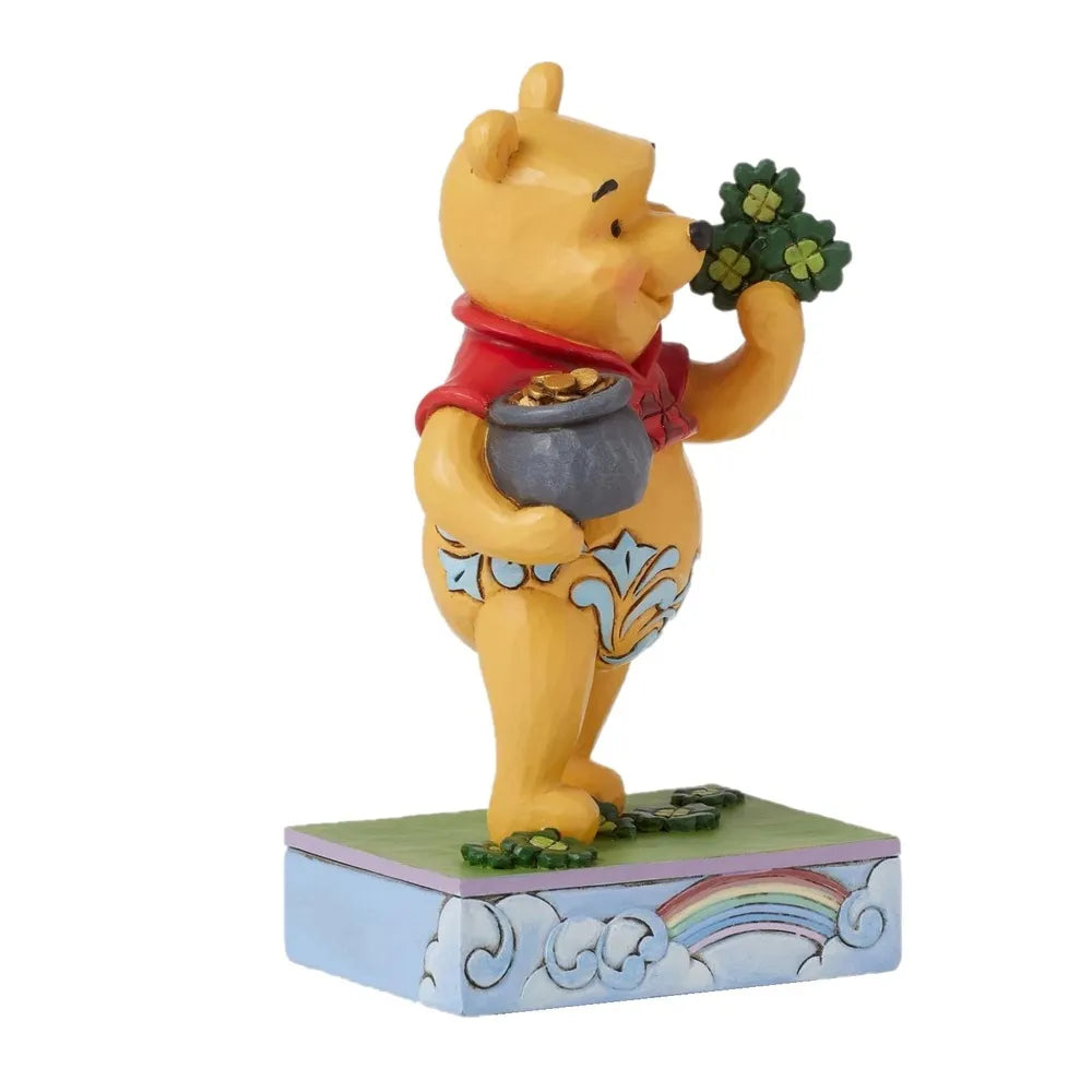 DISNEY TRADITIONS BY JIM SHORE POOH WITH CLOVERS