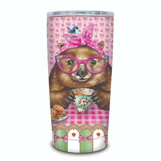 Lisa Pollock Double Walled Stainless Steel Travel Roadie Wonda Wombat