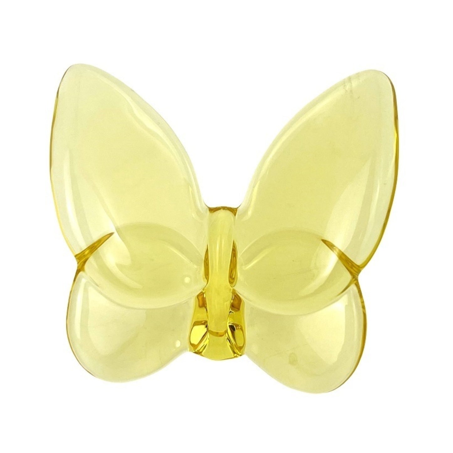 ZIBO ART GLASS BUTTERFLY YELLOW SMALL