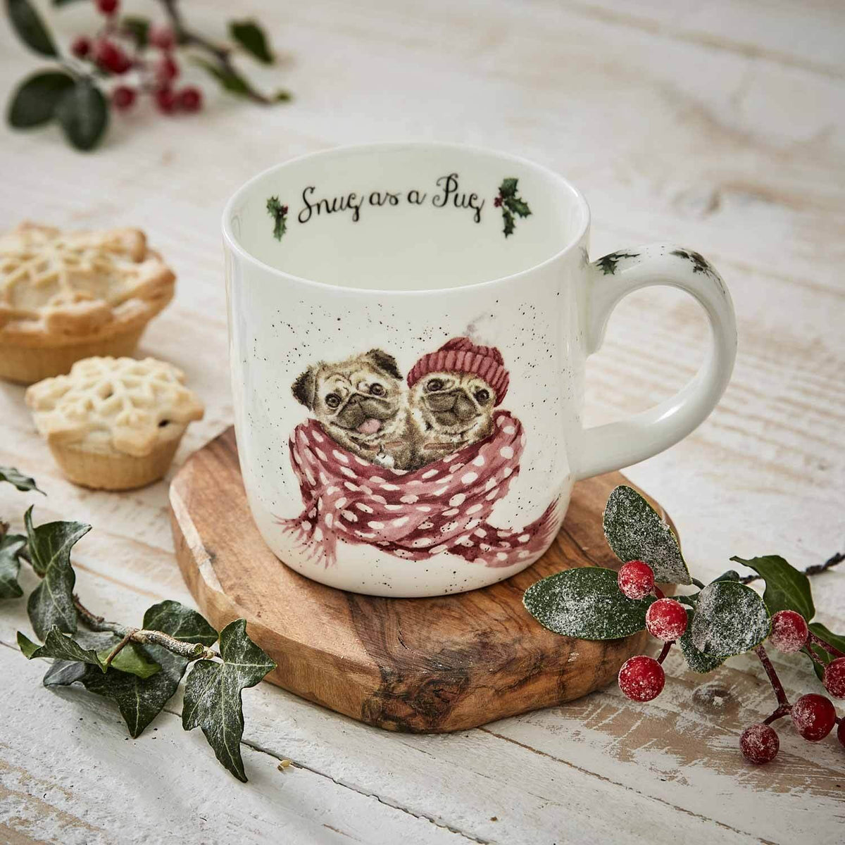 Royal Worcester Wrendale Designs Mug Pugs