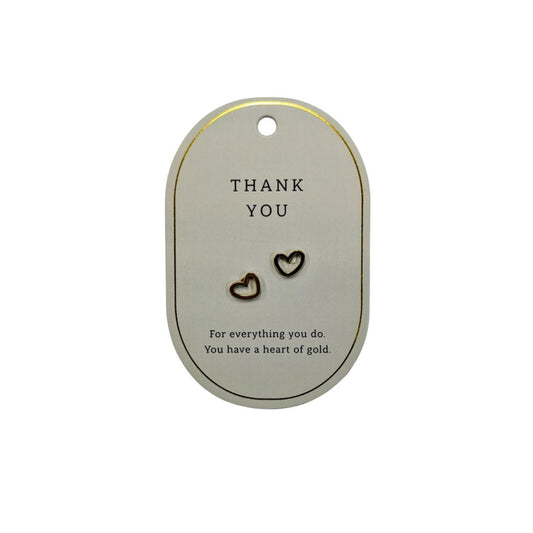SWEETHEART THANK YOU GOLD EARRINGS