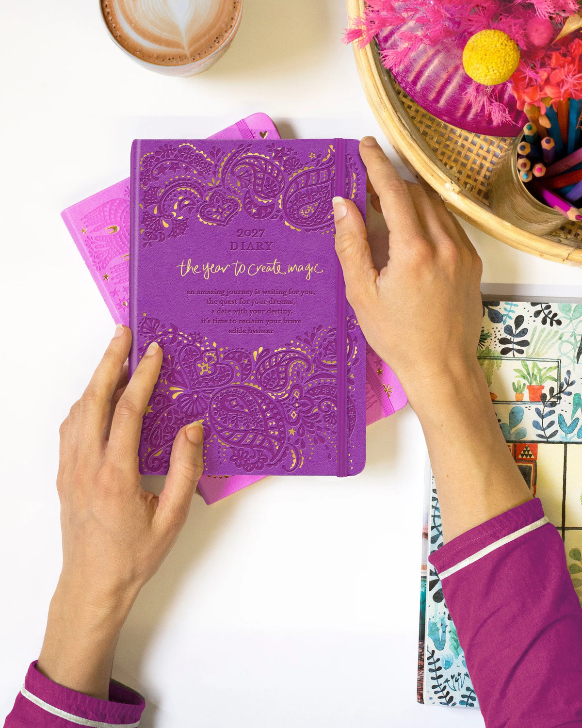 Intrinsic 2027 Diary Planner The Year To Create Magic - Berry Bliss Purple