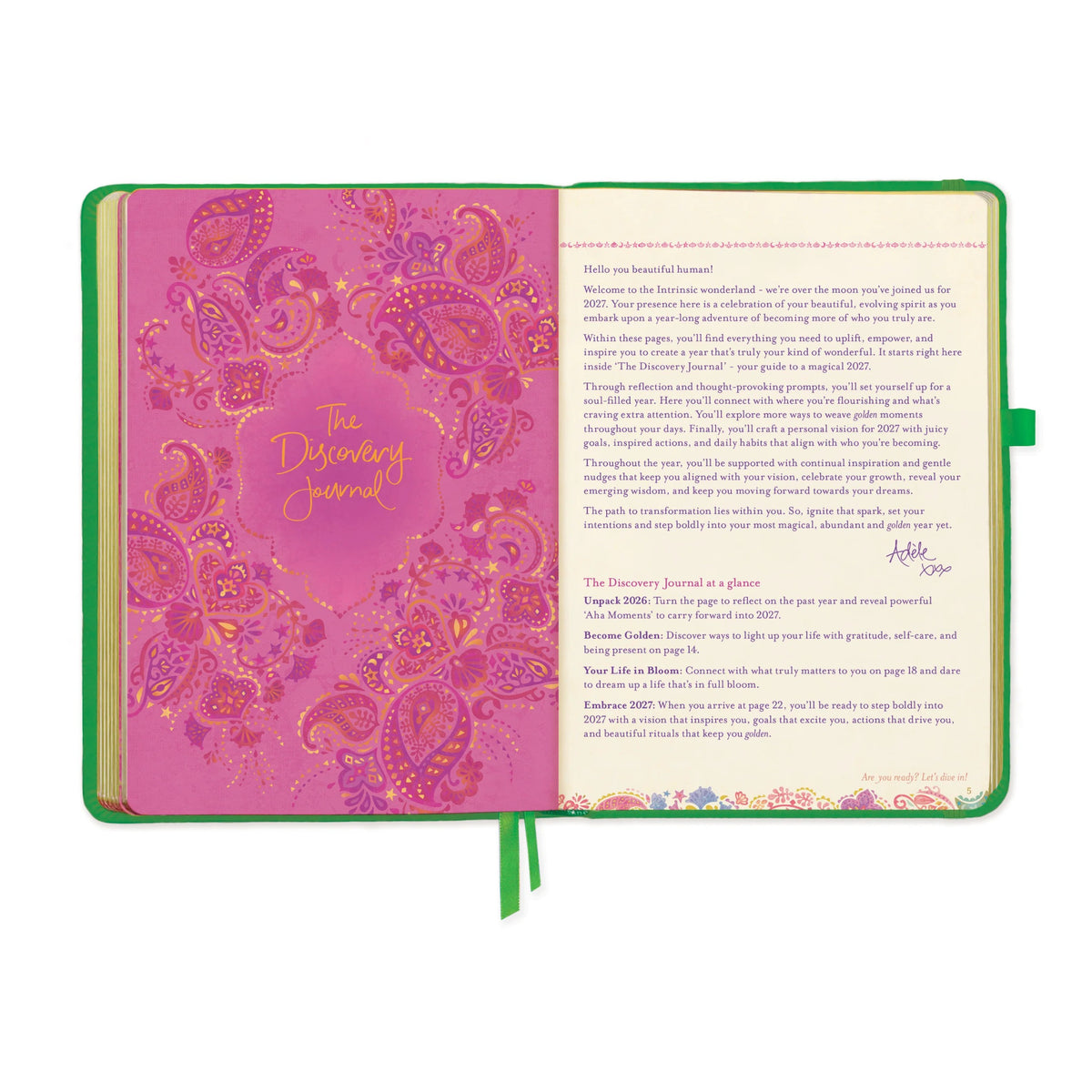 Intrinsic 2027 Diary Planner The Year To Rewrite Your Story - Emerald Green