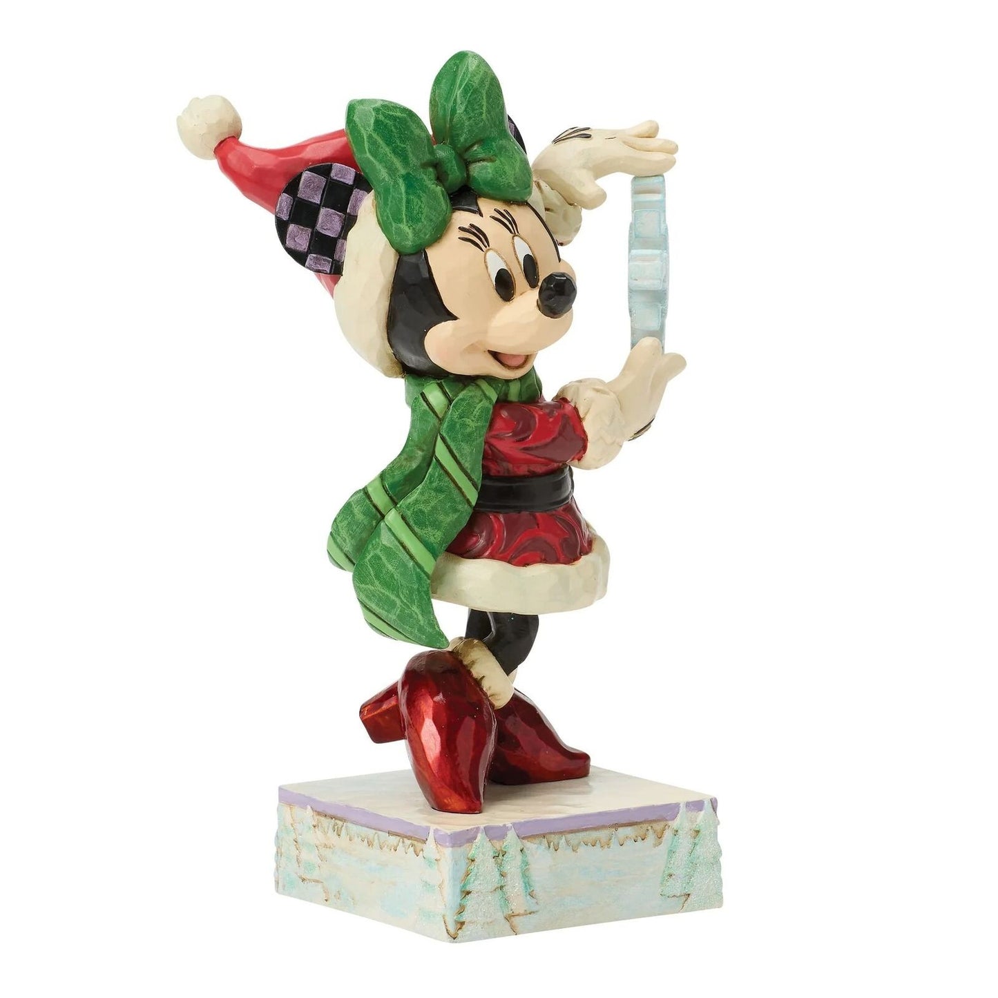 DISNEY TRADITIONS BY JIM SHORE CHRISTMAS MINNIE WITH SNOWFLAKE