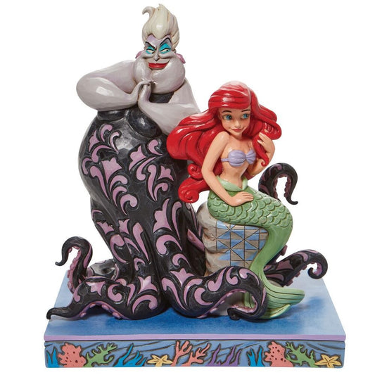 DISNEY TRADITIONS BY JIM SHORE ARIEL & URSULA FIGURINE 24CM