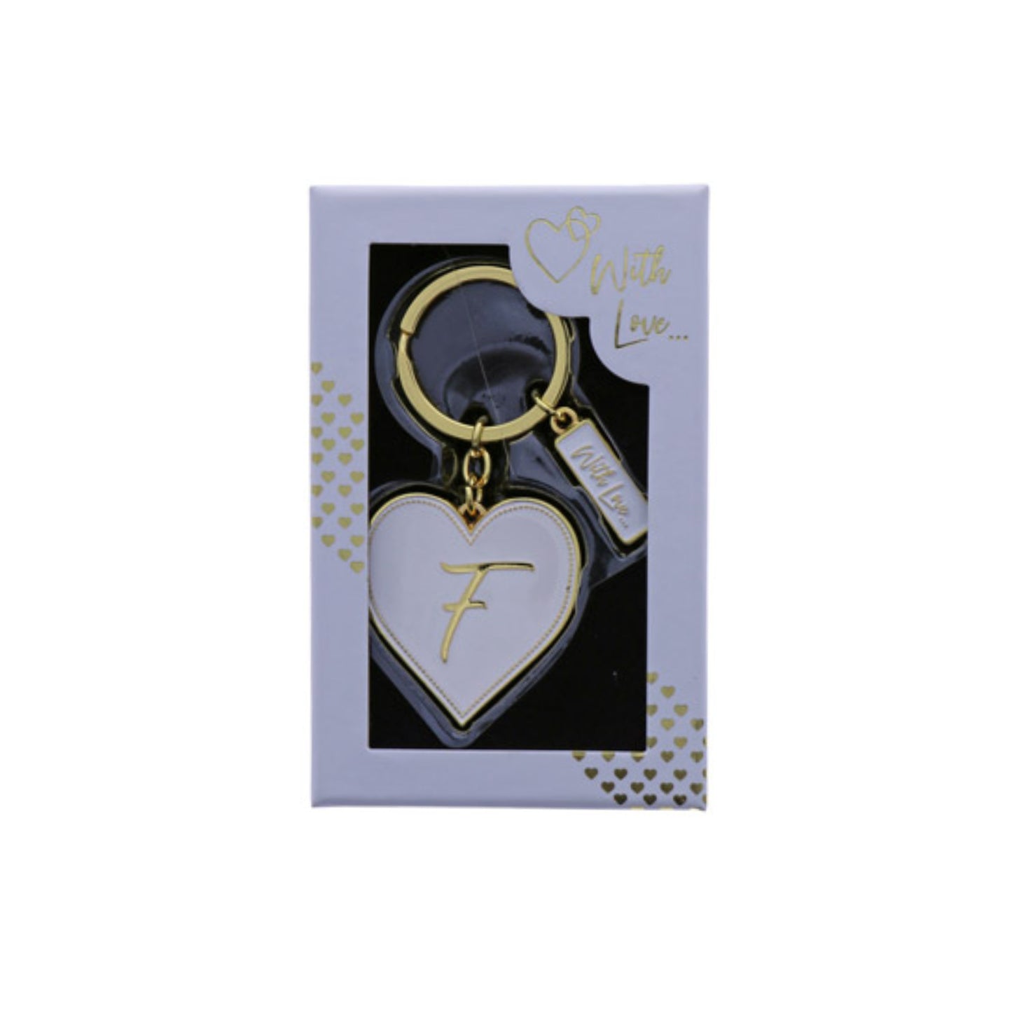 INITIAL KEYRING "F" IN GOLD