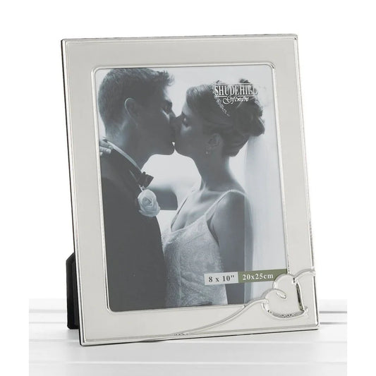 PHOTO FRAME SILVER HEART DESIGN 8X10