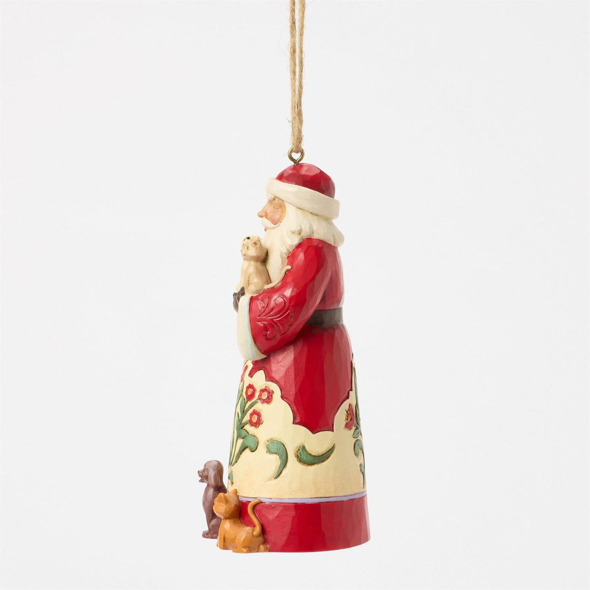 Heartwood Creek By Jim Shore Santa With Pets Hanging Ornament