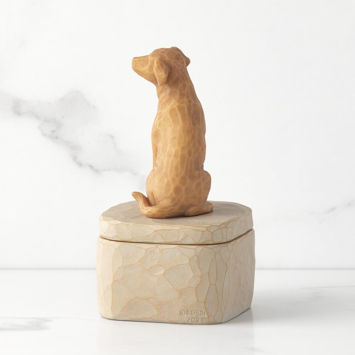 WILLOW TREE - LOVE MY DOG (GOLDEN) KEEPSAKE BOX