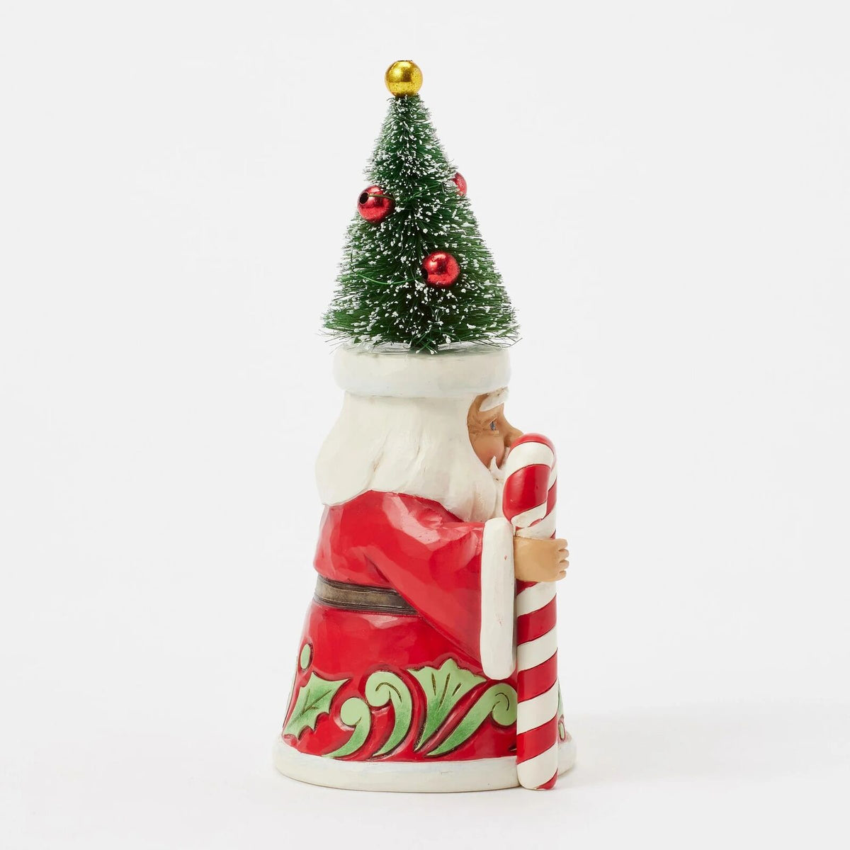 Heartwood Creek By Jim Shore Mini Santa With Sisal Tree & Candy Cane Figurine