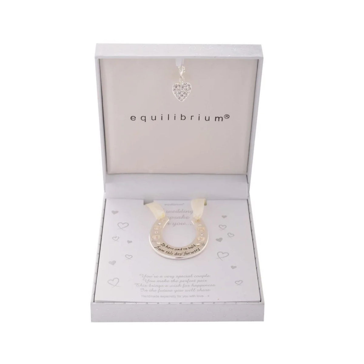 Equilibrium Silver Wedding Horse Shoe With Verse