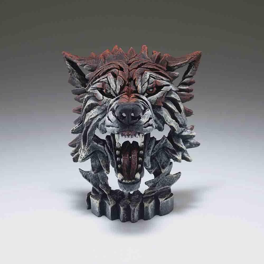 EDGE SCULPTURE MINIATURE WOLF BUST