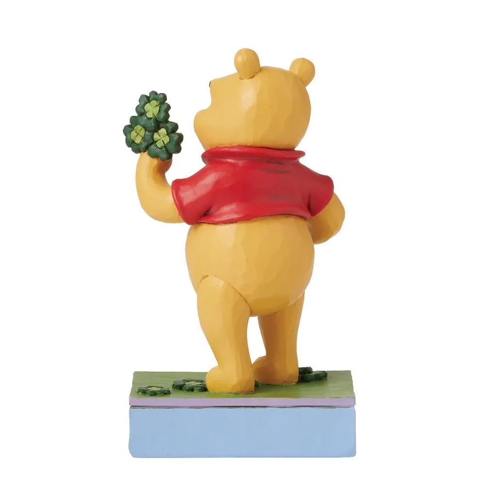 DISNEY TRADITIONS BY JIM SHORE POOH WITH CLOVERS