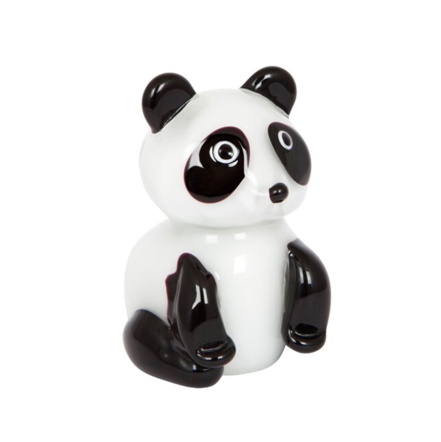 ZIBO ART GLASS PANDA STANDING BAO BAO