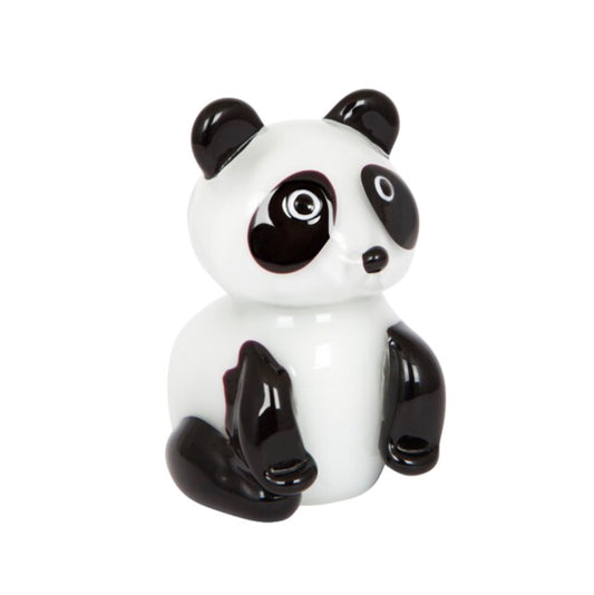 ZIBO ART GLASS PANDA STANDING BAO BAO