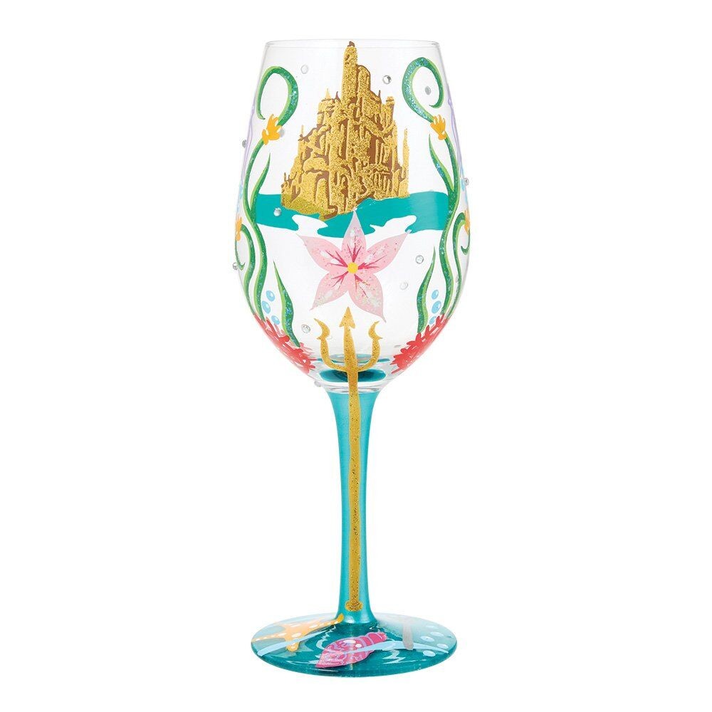 Disney Lolita Stemmed Glass Ariel 'Ride Your Own Wave'