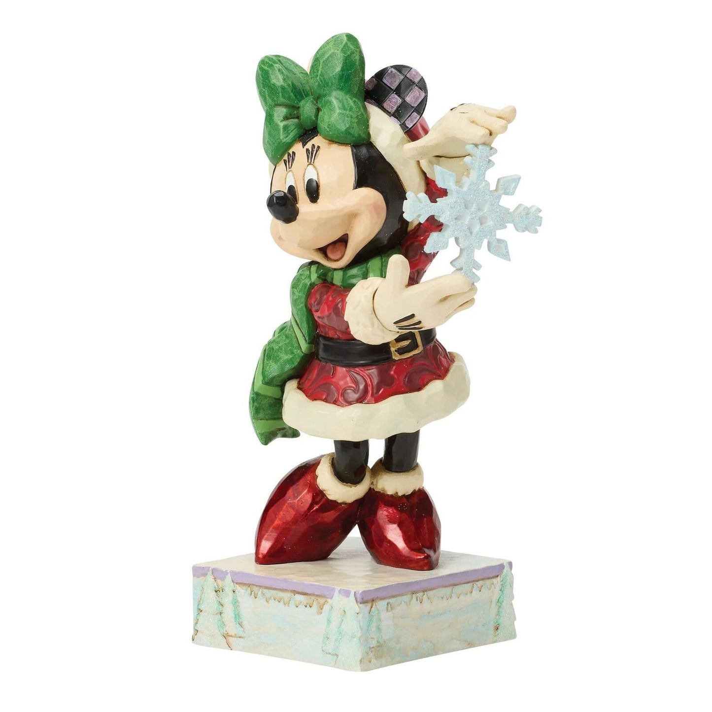 DISNEY TRADITIONS BY JIM SHORE CHRISTMAS MINNIE WITH SNOWFLAKE