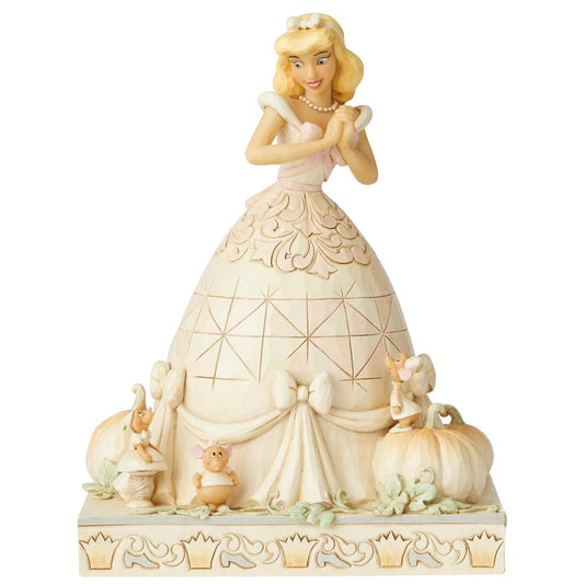 DISNEY TRADITIONS BY JIM SHORE WHITE WOODLAND CINDERELLA DARLING DREAMER 20CM