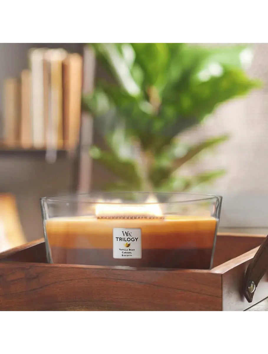 Woodwick Candles Trilogy Ellipse Cafe Sweets