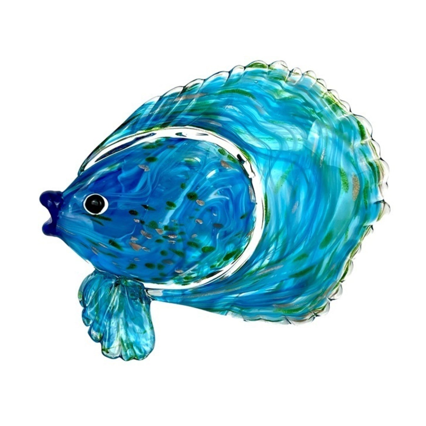 ZIBO ART GLASS BUTTERFLY FISH FARFA