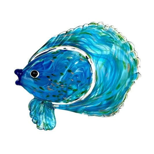 ZIBO ART GLASS BUTTERFLY FISH FARFA