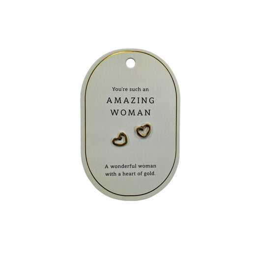 SWEETHEART AMAZING WOMAN GOLD EARRINGS