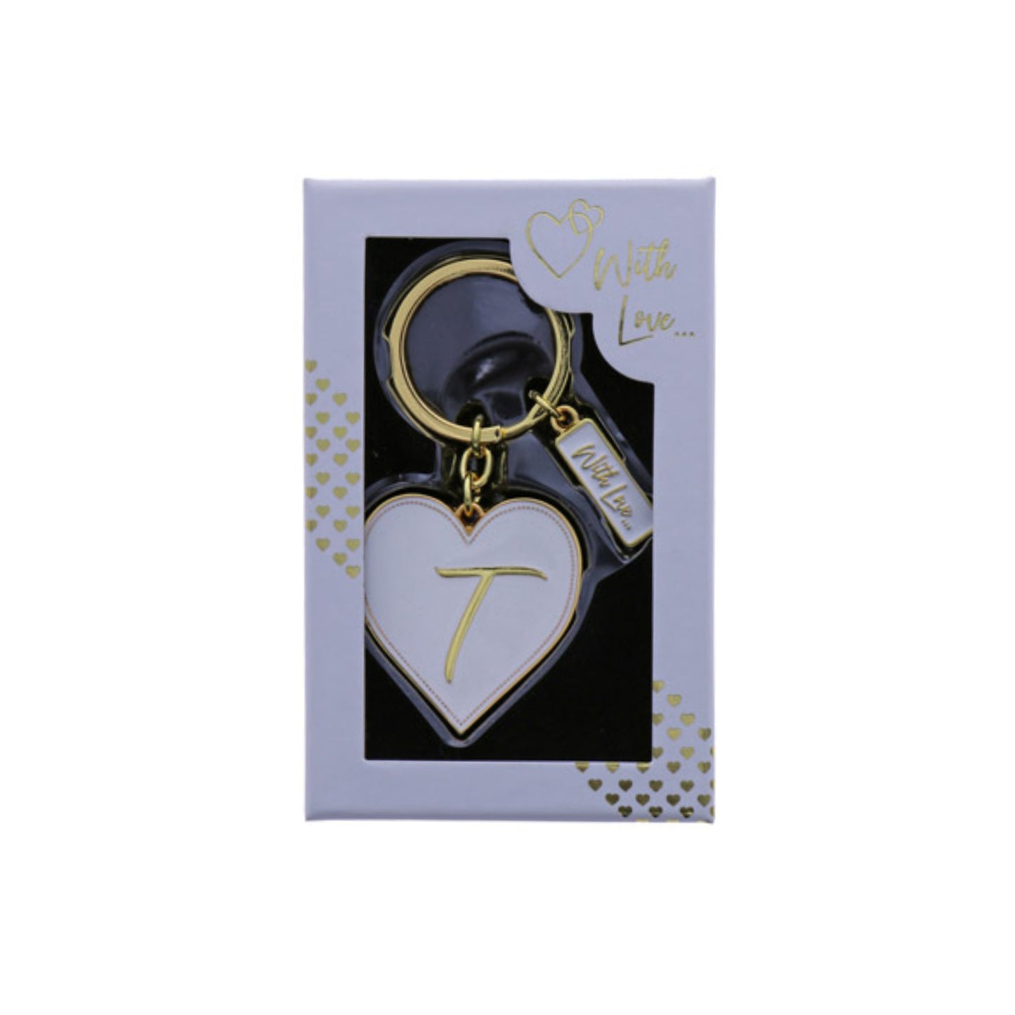 INITIAL KEYRING "T" IN GOLD