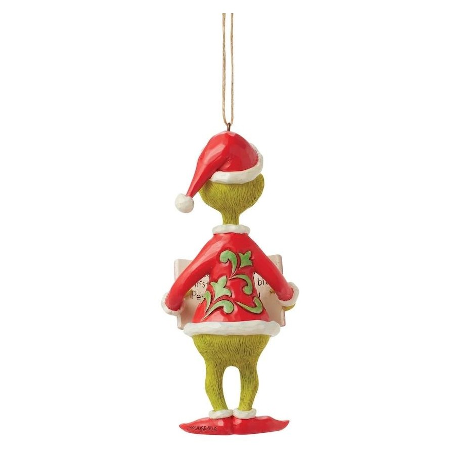 The Grinch By Jim Shore Grinch With Book Hanging Ornament