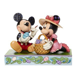 DISNEY TRADITIONS MICKEY AND MINNIE WITH EASTER EGGS 12CM