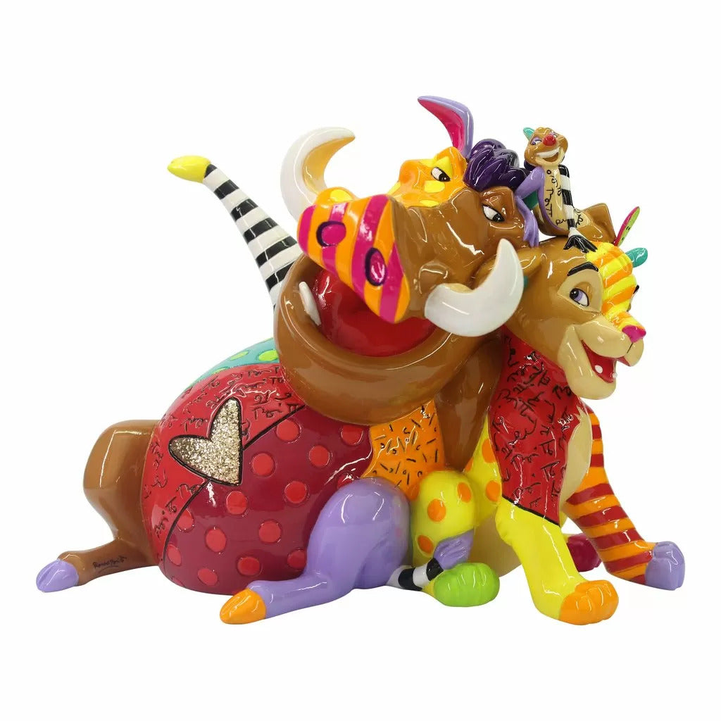 DISNEY BRITTO LION KING SIMBA TIMON AND PUMBAA MEDIUM FIGURINE