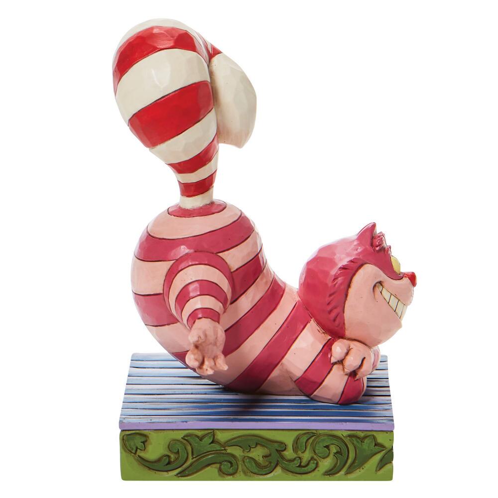 DISNEY TRADITIONS BY JIM SHORE CHRISTMAS CHESHIRE CAT WITH CANDY CANE TAIL 12CM