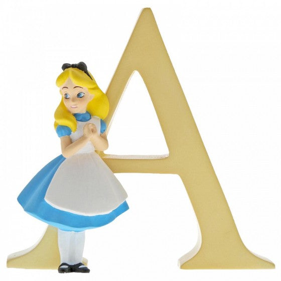 DISNEY SHOWCASE ENCHANTING COLLECTION ALPHABET LETTER FIGURINE "A" ALICE IN WONDERLAND