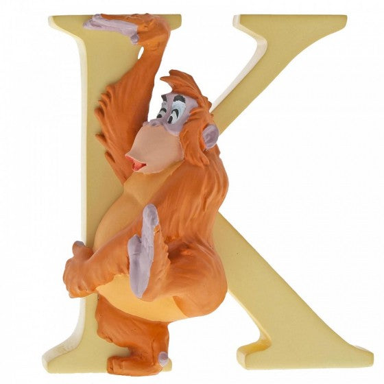 DISNEY SHOWCASE ENCHANTING COLLECTION ALPHABET LETTER FIGURINE "K" KING LOUIE