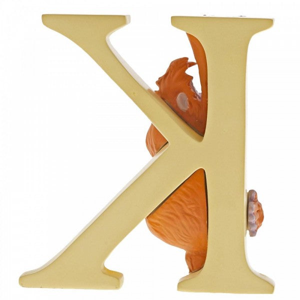 DISNEY SHOWCASE ENCHANTING COLLECTION ALPHABET LETTER FIGURINE "K" KING LOUIE