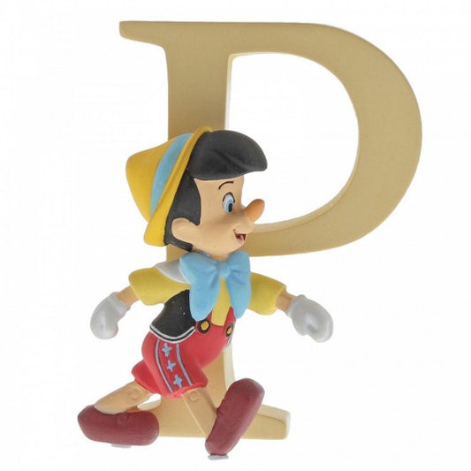 DISNEY SHOWCASE ENCHANTING COLLECTION ALPHABET LETTER FIGURINE "P" PINOCCHIO