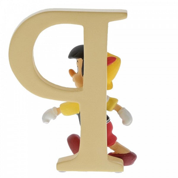 DISNEY SHOWCASE ENCHANTING COLLECTION ALPHABET LETTER FIGURINE "P" PINOCCHIO