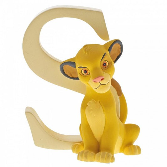 DISNEY SHOWCASE ENCHANTING COLLECTION ALPHABET LETTER FIGURINE "S" SIMBA