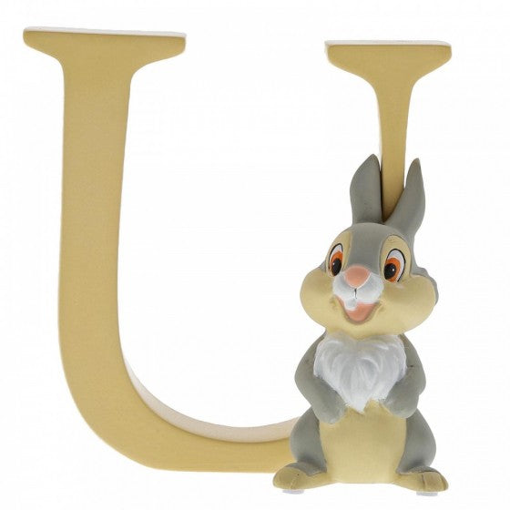 DISNEY SHOWCASE ENCHANTING COLLECTION ALPHABET LETTER FIGURINE "U" THUMPER