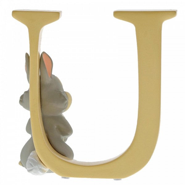 DISNEY SHOWCASE ENCHANTING COLLECTION ALPHABET LETTER FIGURINE "U" THUMPER