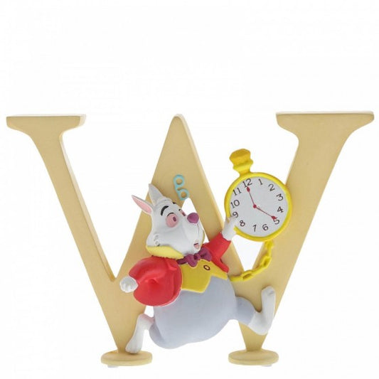 DISNEY SHOWCASE ENCHANTING COLLECTION ALPHABET LETTER FIGURINE "W" WHITE RABBIT