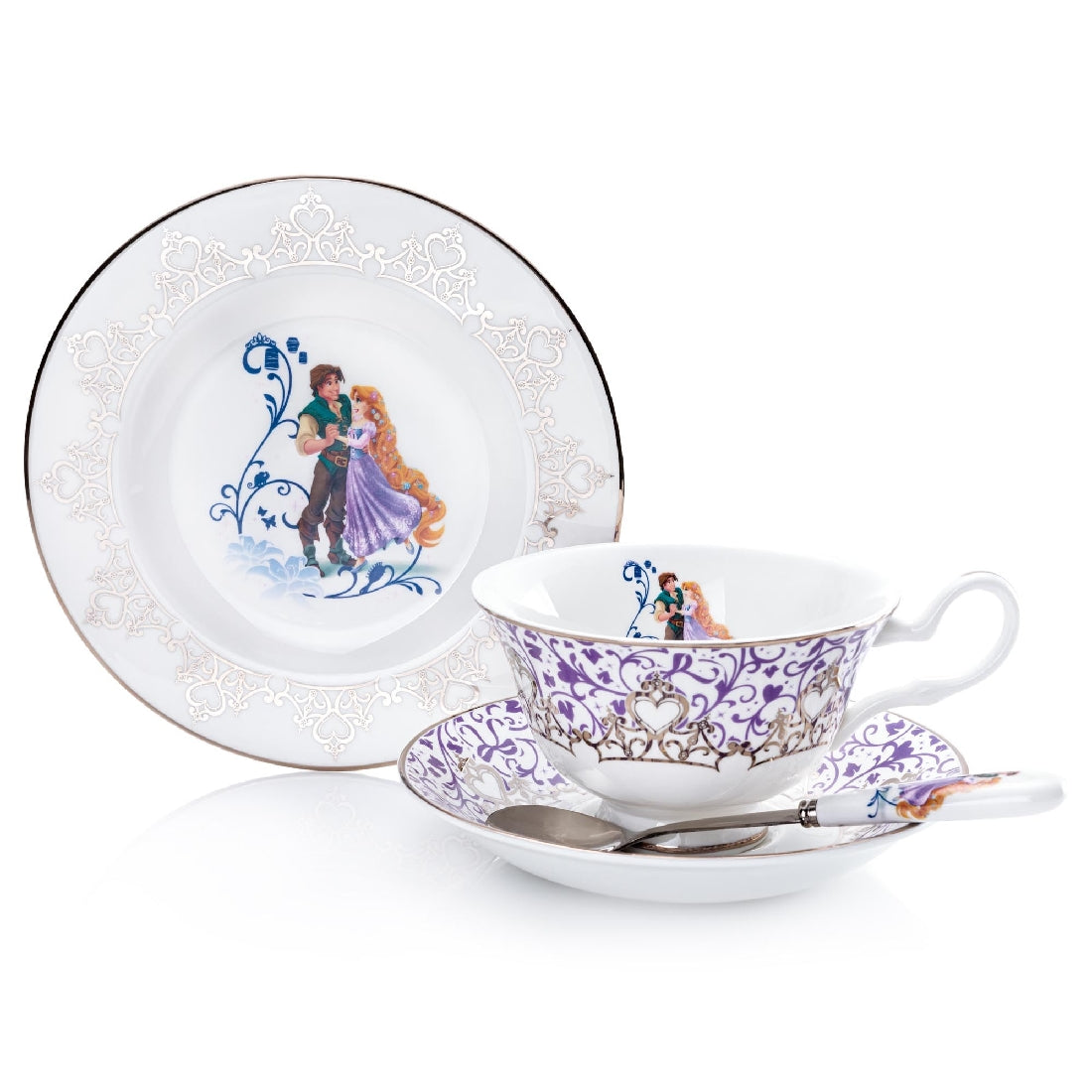 DISNEY ENGLISH LADIES COLLECTION BREAD PLATE WEDDING TANGLED RAPUNZEL